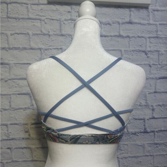 Victoria's Secret Sport Strappy Floral Sports Bra Small Blue Multicolor - Picture 10 of 10